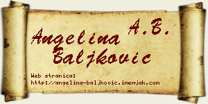 Angelina Baljković vizit kartica